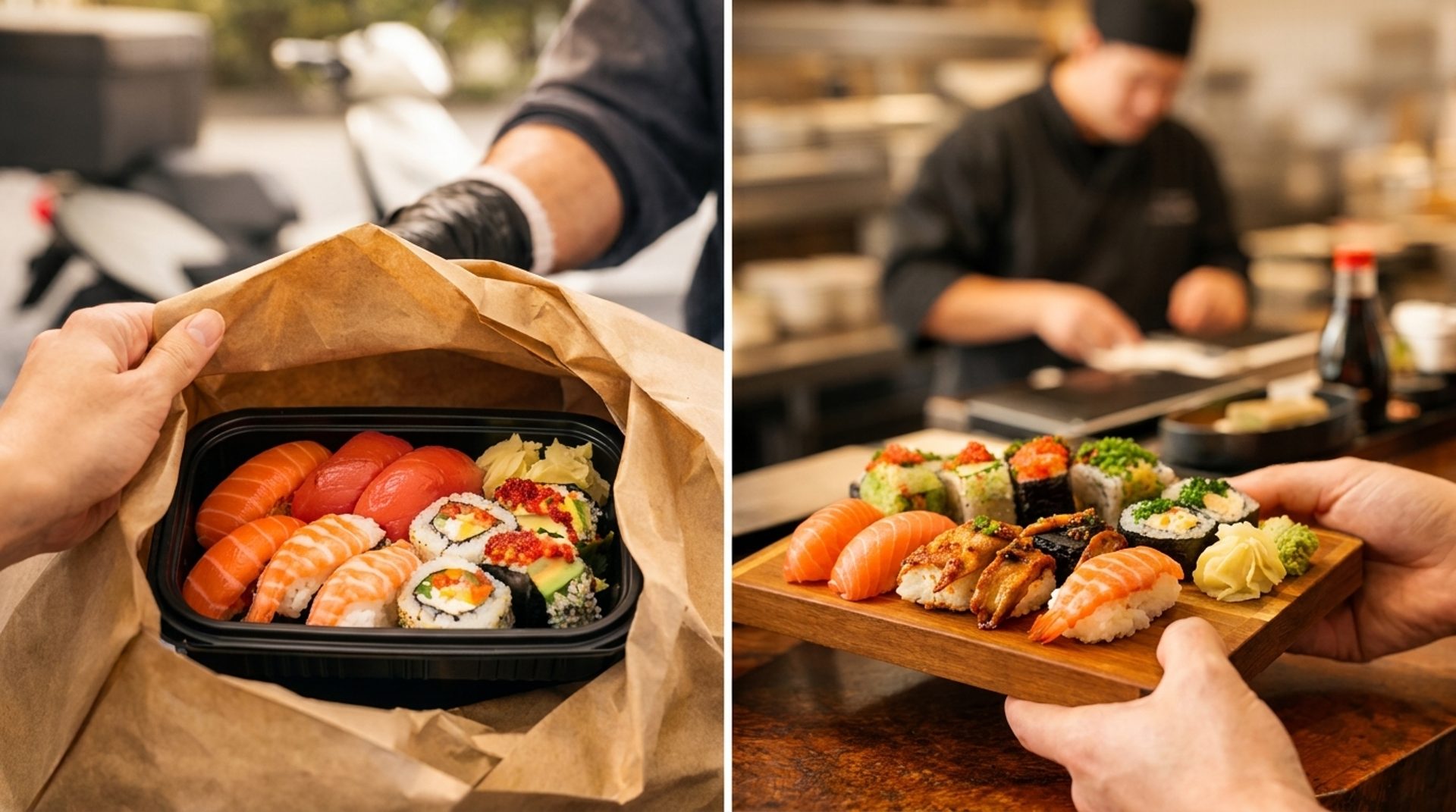 Pickup and takeout, scaled up